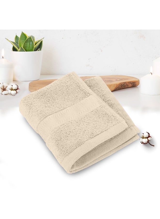 Rest 1Pc Face Towel 100% Cotton 30X30Cm , 12X12 Inches Ivory Towel Soft And High Absorbent Super Soft Quality Towel  - Image 1