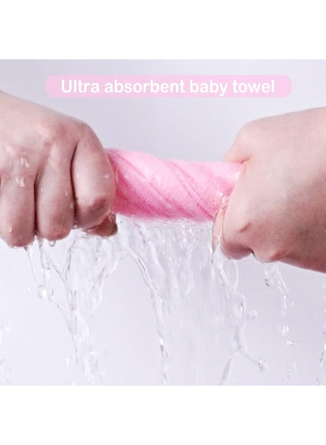 softan Baby Washcloths, 24Pack Baby Wash Cloths Extra Soft & Ultra Absorbent, Baby Towels and Washcloths Face Towel Unisex for Boys Girls Body, Washclothes Gentle on Sensitive Skin, 9x9 Flamingos - Image 3