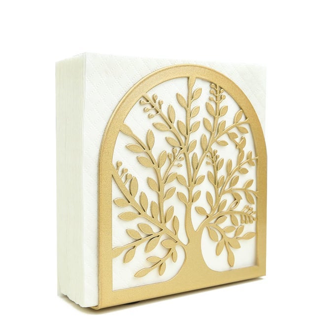 NAPKIN HOLDER FOR TABLES KITCHEN FARMHOUSE RESTAURANT OUTDOOR USE RUSTIC NAPKIN HOLDERS GOLD TREE OF LIFE