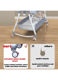 Beauenty Baby Bedside Crib, Adjustable Height Baby Bassinet bed, Moving Baby Cot Bedside Co-Sleeper  - Image 4