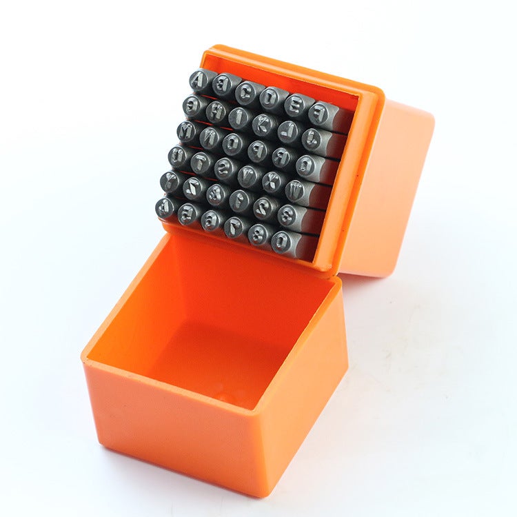 DIY Tools Steel Letters Number Letter Printing Punch 36Pc Letter Punch Alloy Steel Leather(8MM) - Image 5