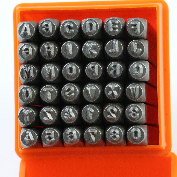 DIY Tools Steel Letters Number Letter Printing Punch 36Pc Letter Punch Alloy Steel Leather(8MM) - Image 3