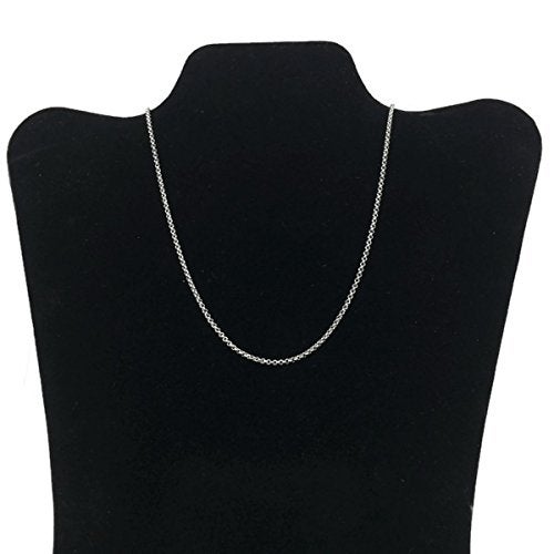 Loralyn Designs 2mm Stainless Steel Rolo Chain Necklace Lobster Clasp Closure (24 Inch) - Image 5