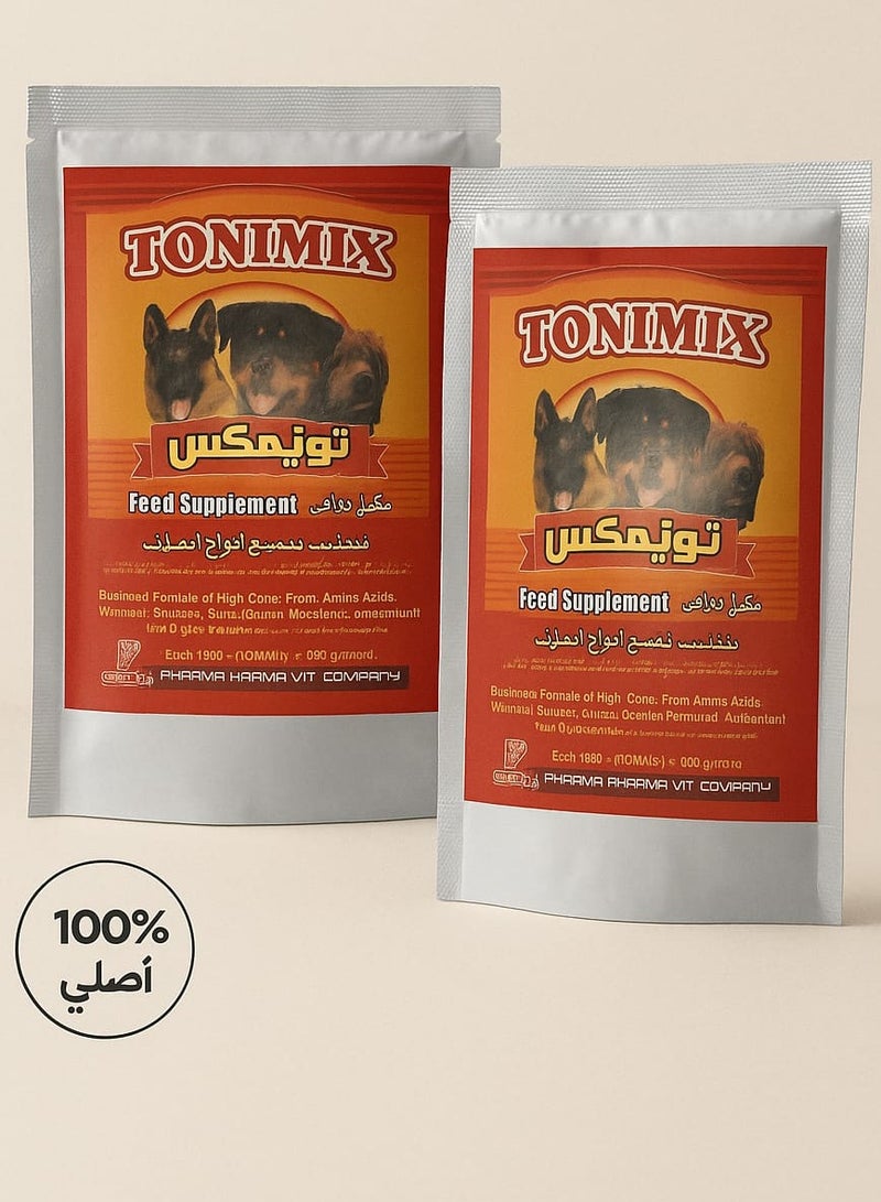 Toni mix Is A Group Of Vitamins, Proteins, Amino Acids, Salts, Yeasts, Growth Stimulants, Antioxidants, And Metabolic Processes For  ( dogs ).