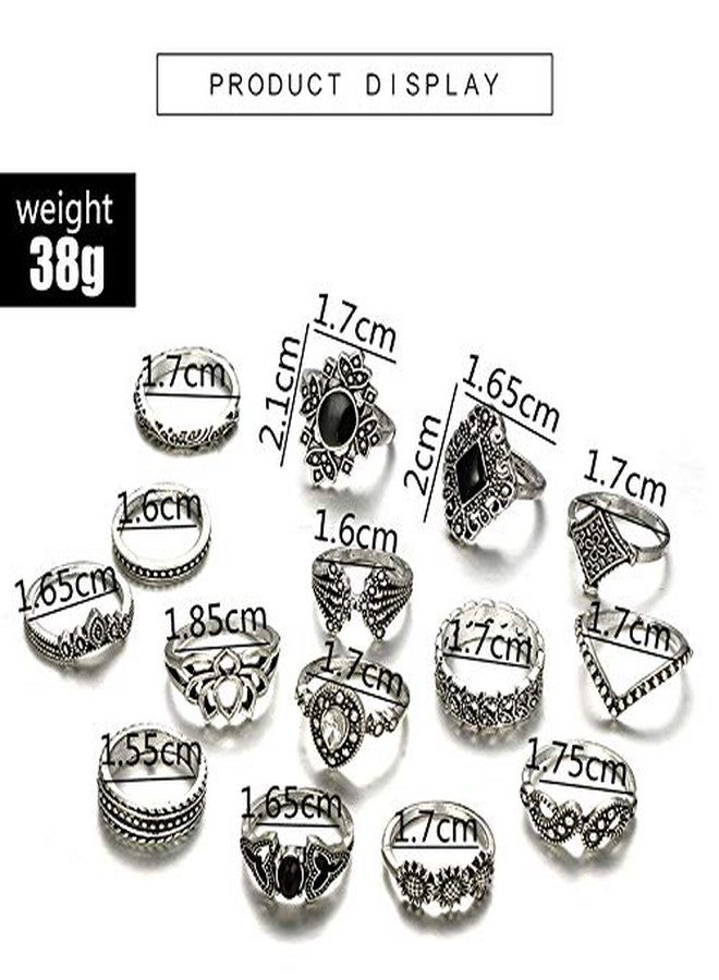 CSIYANJRY99 CSIYAN 6-16 PCS Knuckle Stacking Rings for Women,Boho Vintage Stackable Midi Finger Rings Set (I) - Image 3