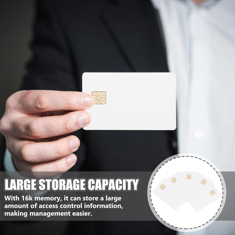 ABOOFAN 12pcs White At24c16 Ic Cards with 16kb Memory PVC Embedded Cards for Door Access Control Systems Intelligent Contact - Image 3