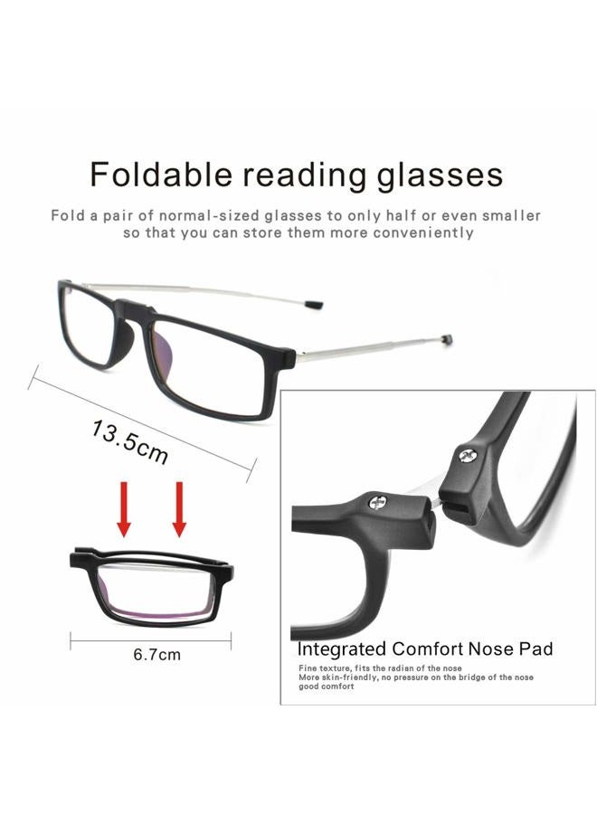 DBEFTLI Folding Reading Glasses - Foldable Portable Readers For Men Women With Case 1 Pair 2.00 - Image 4