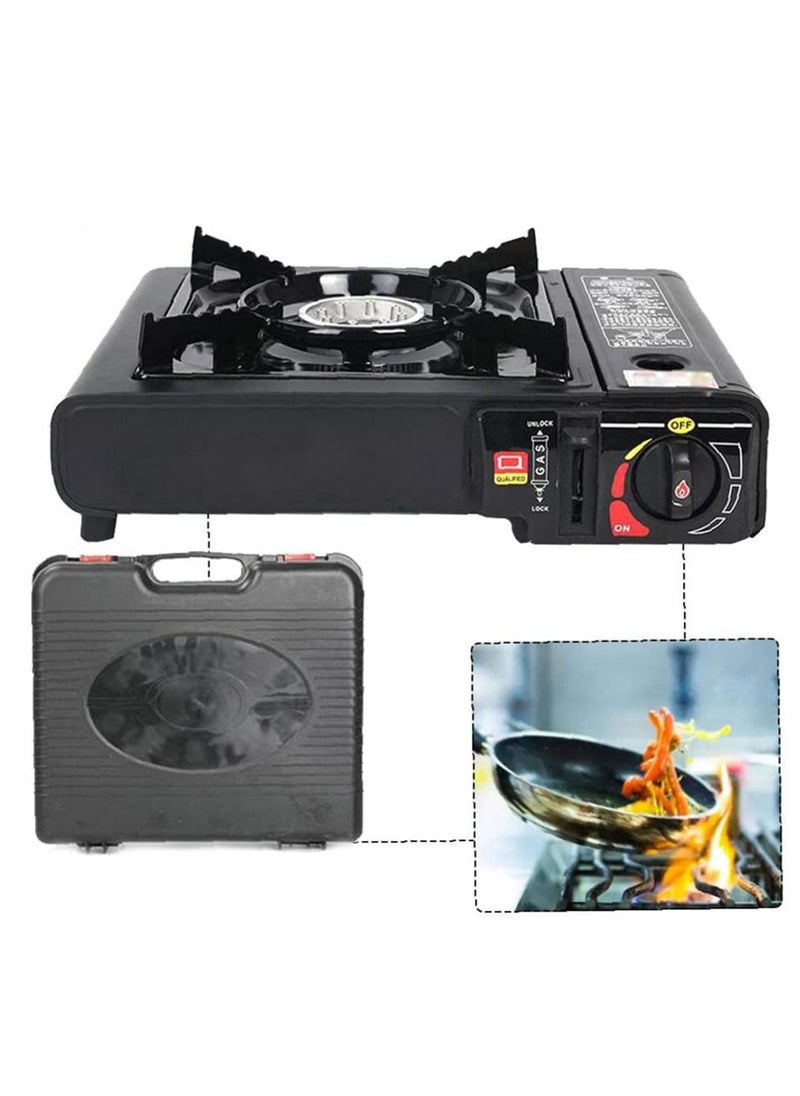 GO2CAMPS Camping Stove with 3-Piece Butane Gas Catridge -Two Way - Black/Orange/Red  - Image 4