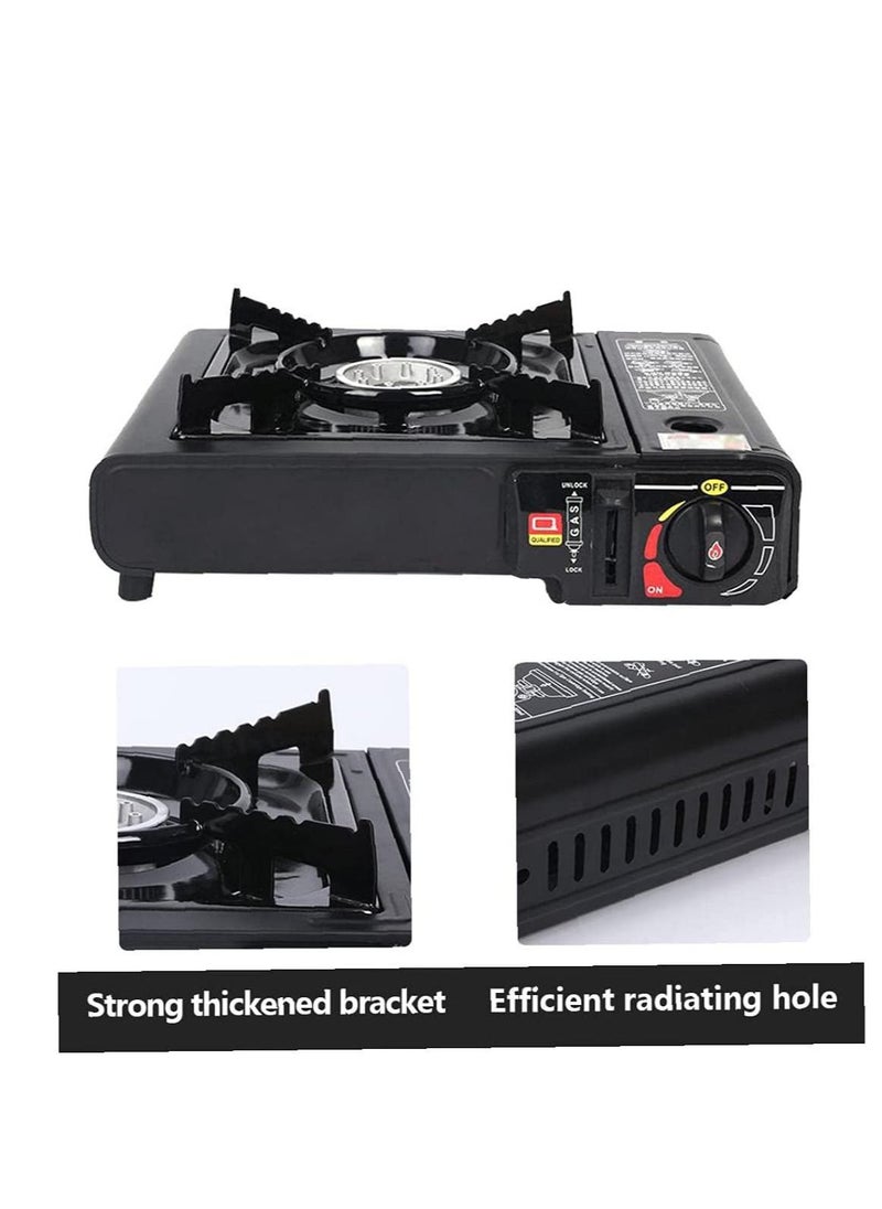 GO2CAMPS Camping Stove with 3-Piece Butane Gas Catridge -Two Way - Black/Orange/Red  - Image 5