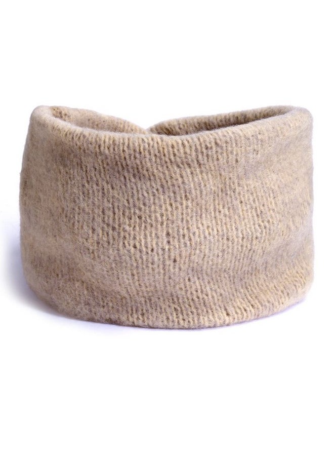 Vogue Hair Accessories - Vogue Hair Accessories Soft Knot Woolen Knitted Warm Head Band for Women, Pack of 1 - Beige - Image 1