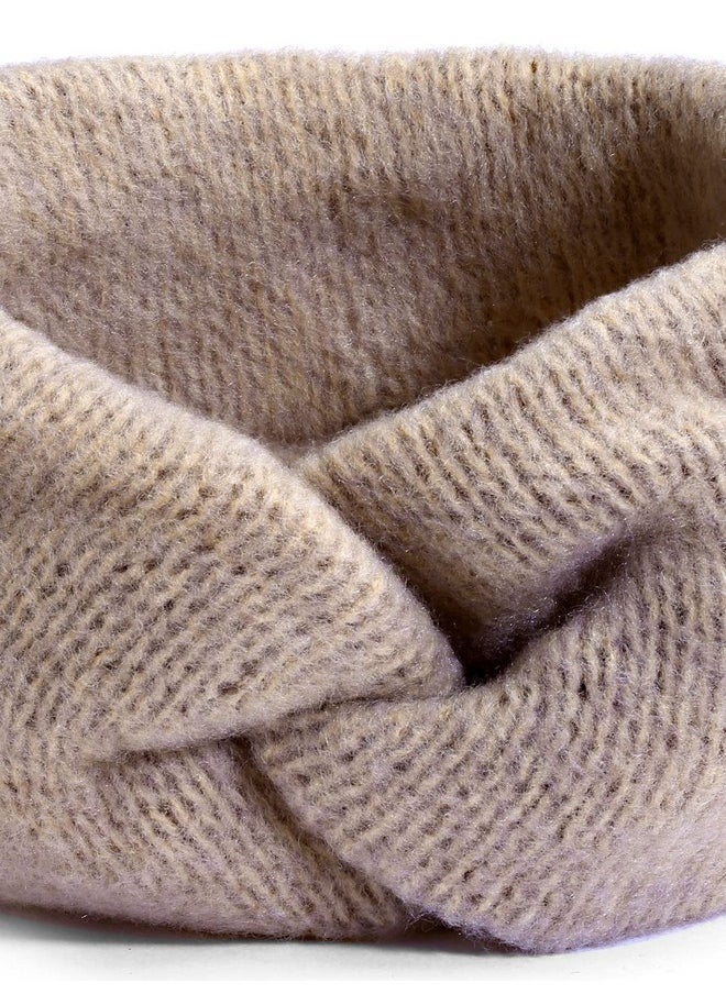 Vogue Hair Accessories - Vogue Hair Accessories Soft Knot Woolen Knitted Warm Head Band for Women, Pack of 1 - Beige - Image 1