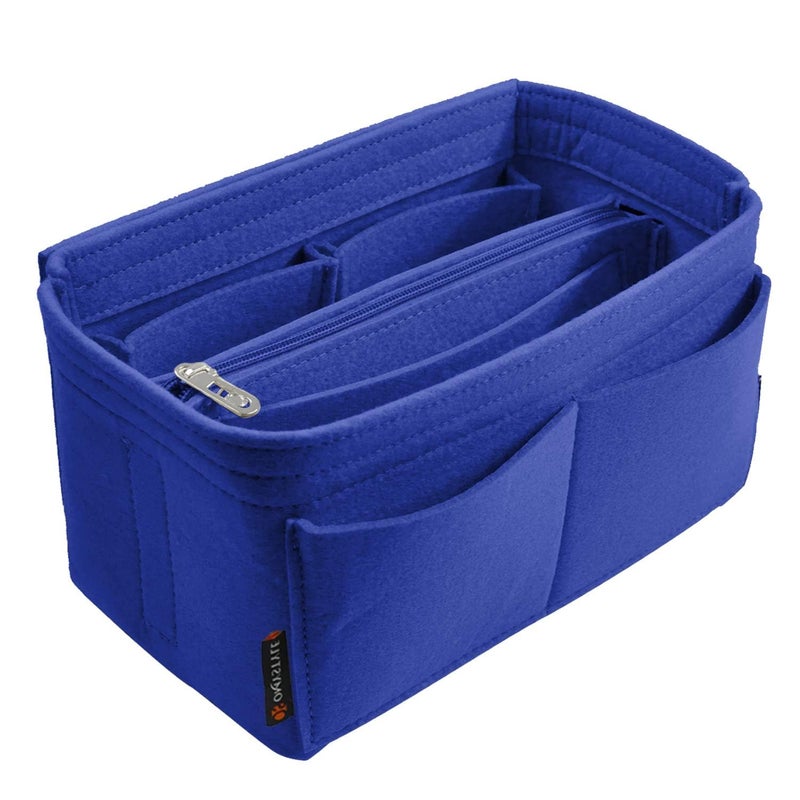 Omystyle Darkblue Large Purse Organizer Insert For Handbags  Felt Bag Organizer For Tote & Purse  Tote Bag Organizer Insert With 5 Sizes  Compatible With Neverful Speedy And More?11.4""?5.9""?6.9""