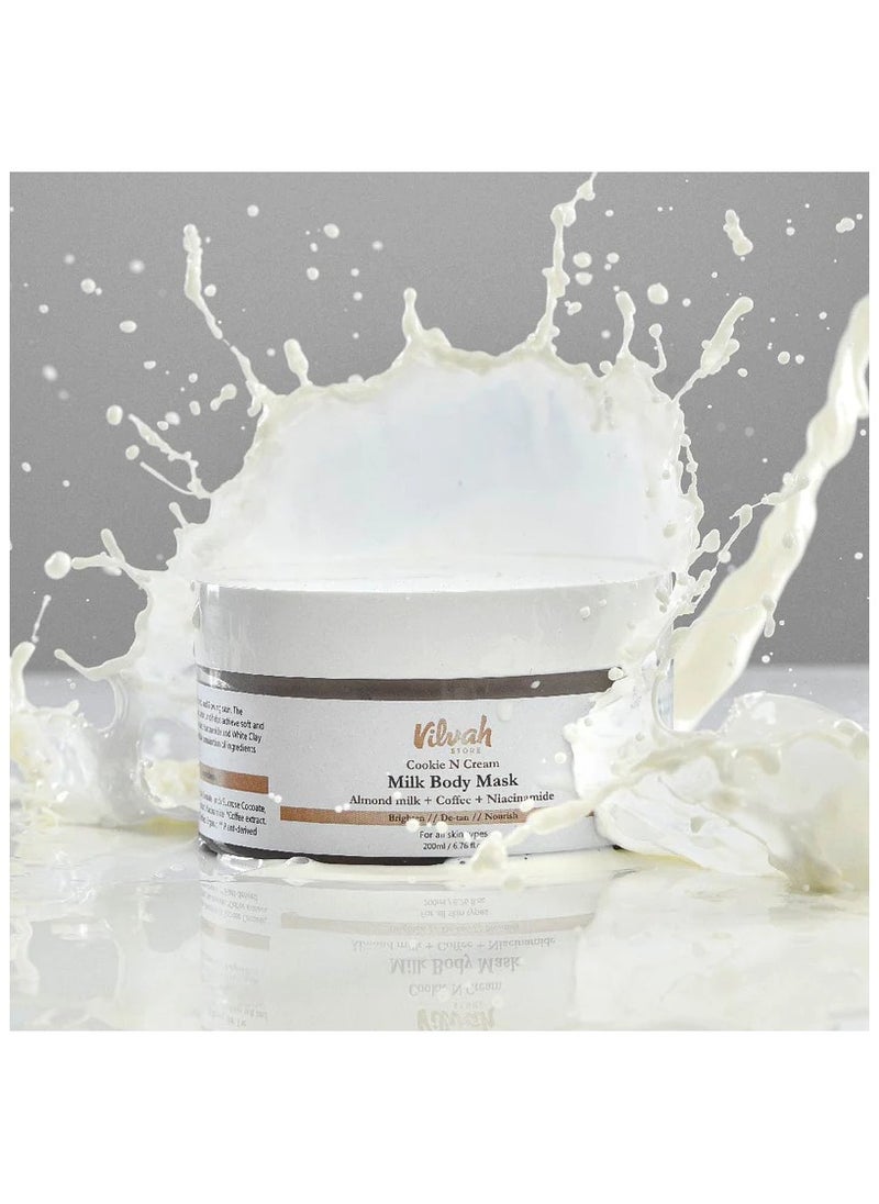 Cookie N Cream Body Mask For Dark Patches Even Skin Tone Glowing Skin 200 ml