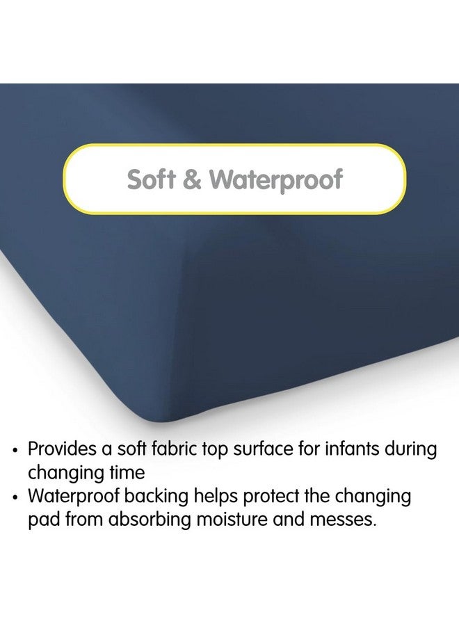 BreathableBaby Waterproof Cover, for 32" x 16"/81 x 41 cm Changing Pad, Navy (2-Pack) - Image 2
