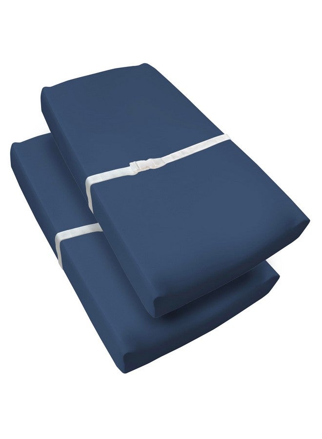 BreathableBaby Waterproof Cover, for 32" x 16"/81 x 41 cm Changing Pad, Navy (2-Pack) - Image 1