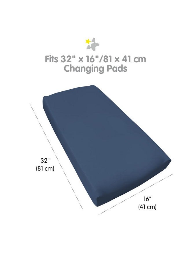 BreathableBaby Waterproof Cover, for 32" x 16"/81 x 41 cm Changing Pad, Navy (2-Pack) - Image 3