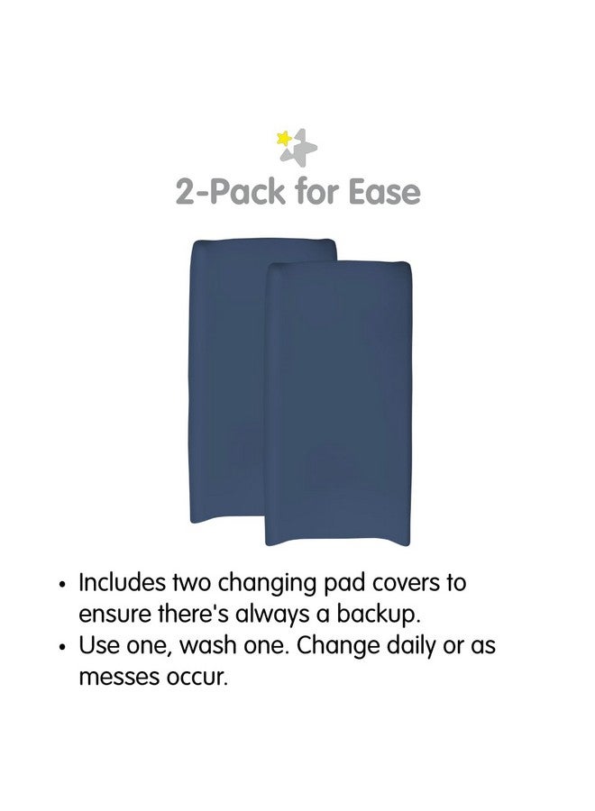 BreathableBaby Waterproof Cover, for 32" x 16"/81 x 41 cm Changing Pad, Navy (2-Pack) - Image 4