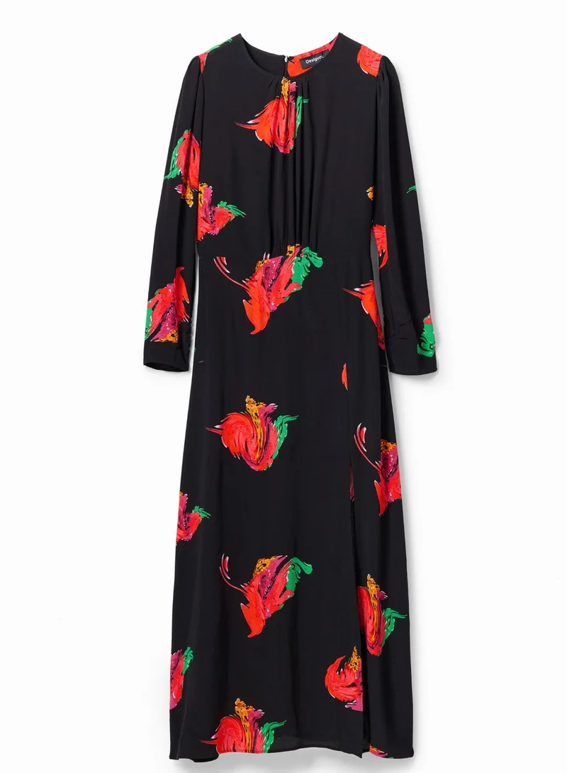 DESIGUAL Floral Print Maxi Dress