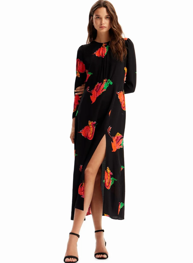 DESIGUAL Floral Print Maxi Dress