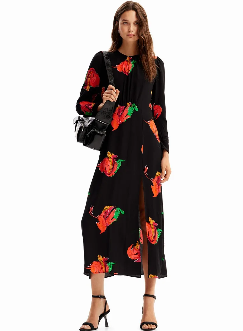 DESIGUAL Floral Print Maxi Dress