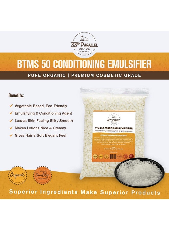 33RD PARALLEL SOAP CO. 33Rd Parallel | Btms 50 (2 Oz) Conditioning Emulsifier | 100% Natural Plant Derived | Behentrimonium Methosulfate Cetearyl Alcohol Emulsifying Conditioner | Product Of Usa (2 Ounces)  - Image 4