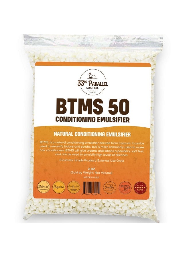 33RD PARALLEL SOAP CO. 33Rd Parallel | Btms 50 (2 Oz) Conditioning Emulsifier | 100% Natural Plant Derived | Behentrimonium Methosulfate Cetearyl Alcohol Emulsifying Conditioner | Product Of Usa (2 Ounces)  - Image 1