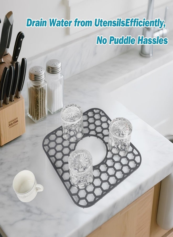 Starry Sink Protectors for Kitchen Sink, 2 PCS Silicone Kitchen Sink Protector Mats 12.6" x 11.4" for Bottom of Sink Stainless Steel Faucet Mat with 30Pcs Disposable Strainers - Image 4