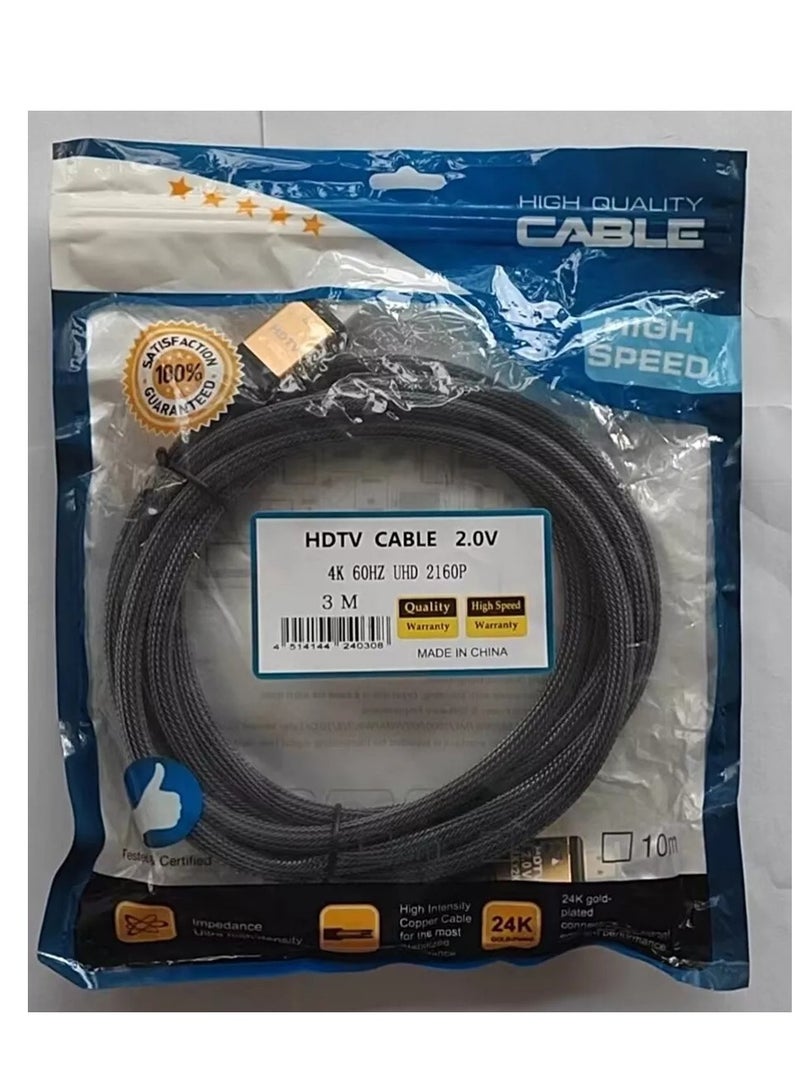 3M Genuine 4K 60HZ 2160P HDMI Cable For HDTV PS4, PS3, Projector 2.0v High Speed  - Image 4