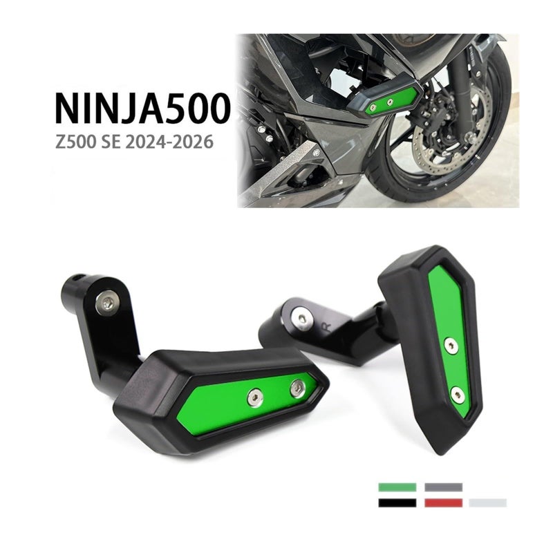 غطاء محرك مضاد للسقوط لـ Ninja 500 Z500 SE 2024-2026 حماية هيكل فضي - Image 3