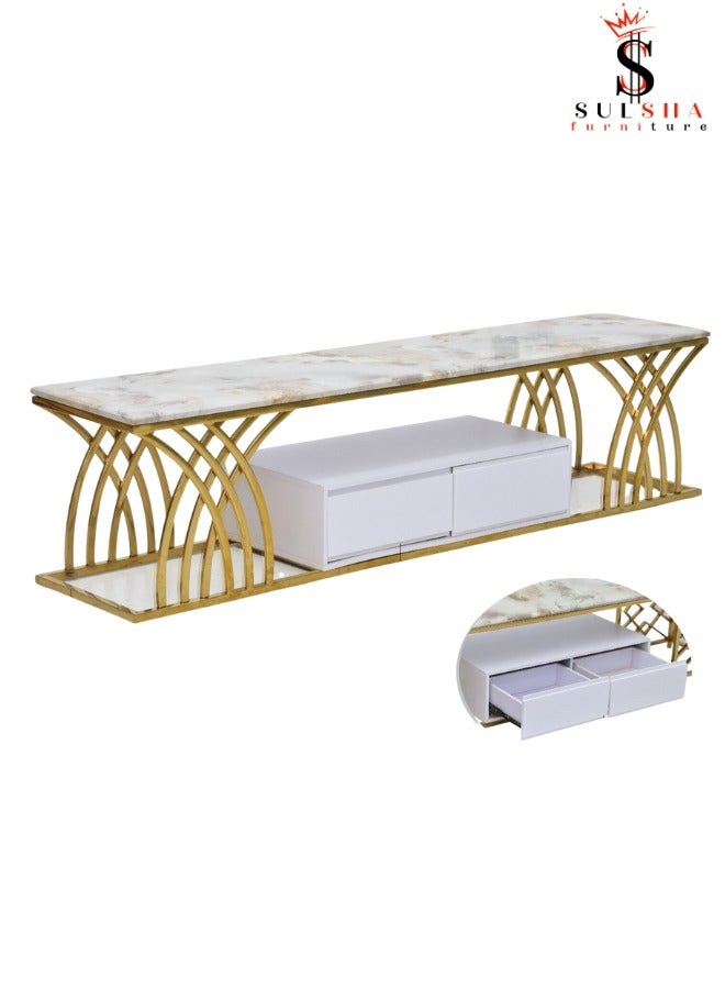 Sulsha Modern Ceramic Top Coffee Table Tea Table