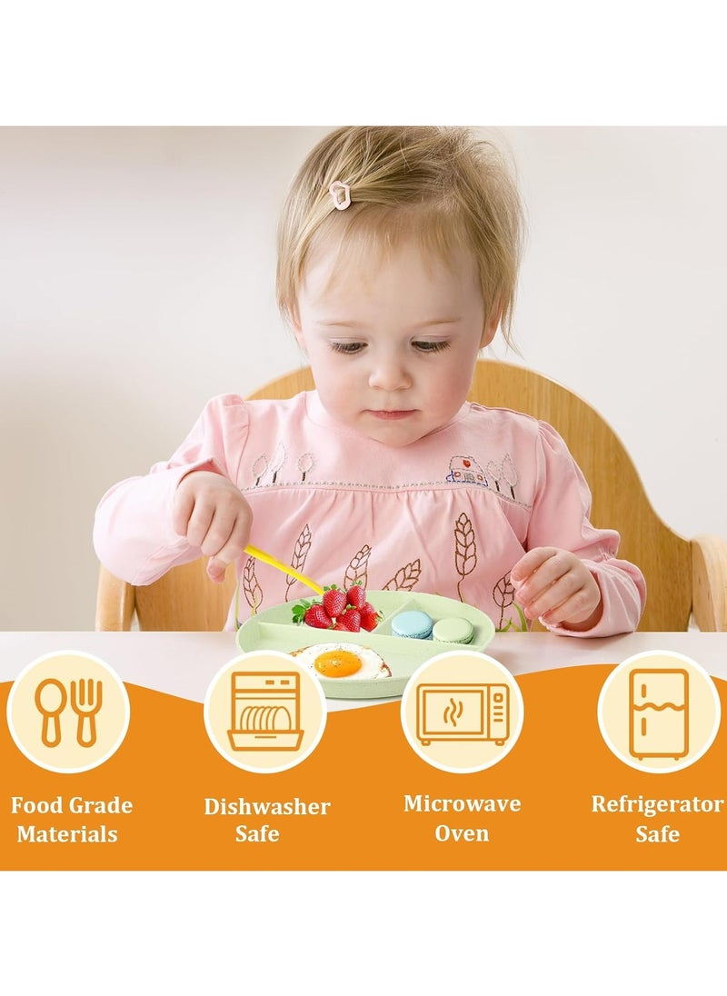 Oasisgalore 4PCS Portion Control Diet Plates, Microwave & Dishwasher Safe (22CM)  - Image 4
