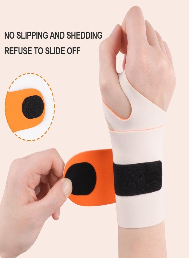iStabo 2 Pack Wrist Brace Support for Carpal Tunnel Pain Relief, Ultra Thin Elastic for Tear, Ulnar Wrist wraps Repetitive Wrist Use Injury, Fit Left or Right Hand, Small and Medium Hands Sizes - Image 4