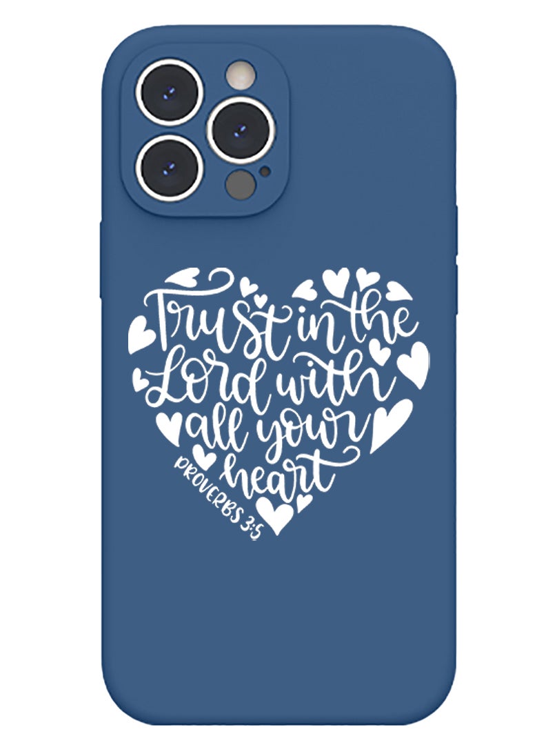 Theodor Protective Slim Fit Case Liquid Silicone Cover with Full Body Protection Anti-Scratch Shockproof Case For iPhone 14 Pro Blue  - Tweety - Image 1