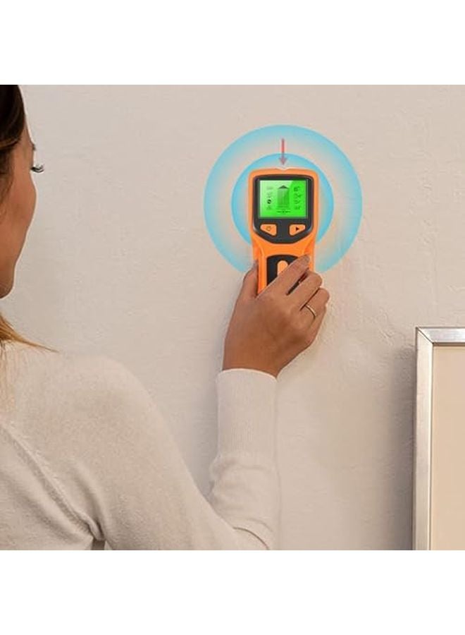 Orange Stud Finder Metal Wood Beam Detector Deep Scan LCD Display for Walls Floors Ceilings - Image 5