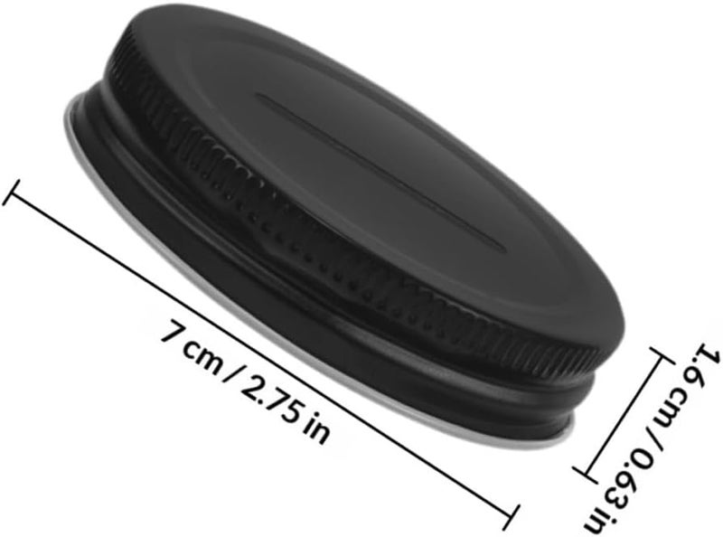 FOMIYES 30pcs 70mm Tinplate Mason Jar Lids Regular Mouth Coin Slot Bank Caps Money Saving Storage Jar Covers for Home Canning and Craft Use - Image 2