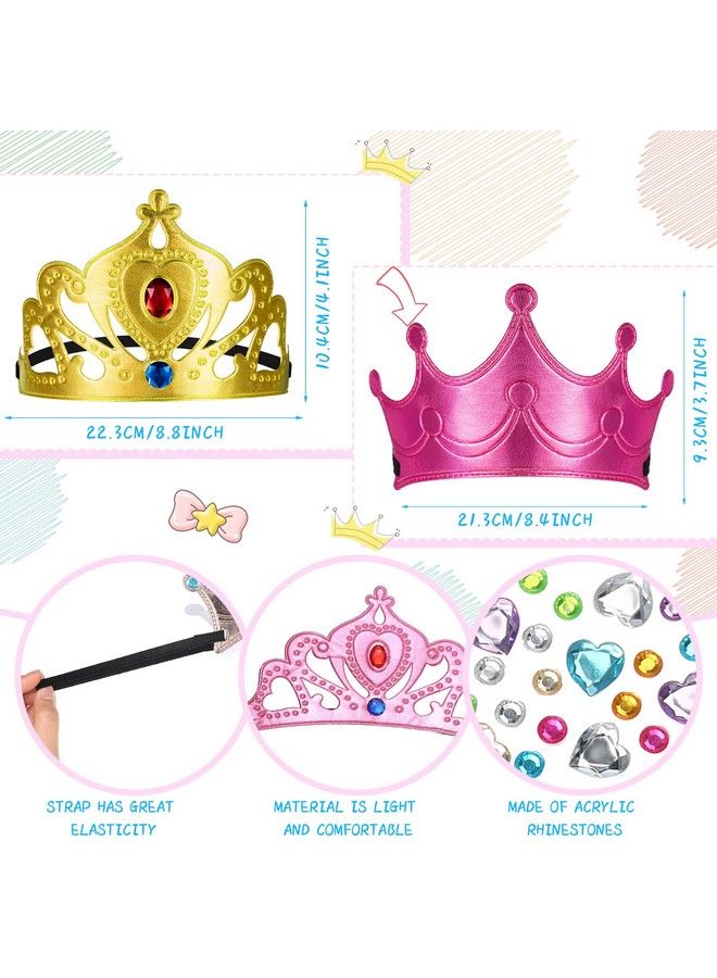 Yaomiao 22 Pieces Diy Crowns Set Include 12 Pieces Foam Princess Crowns And 10 Pieces Crystal Diamond Sticker For Kids () - Image 3