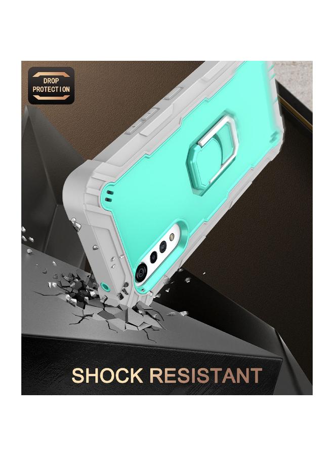 S-TOP Case For LG Velvet PC + Rubber 3-layers Shockproof Protective Case with Rotating Holder - Image 5