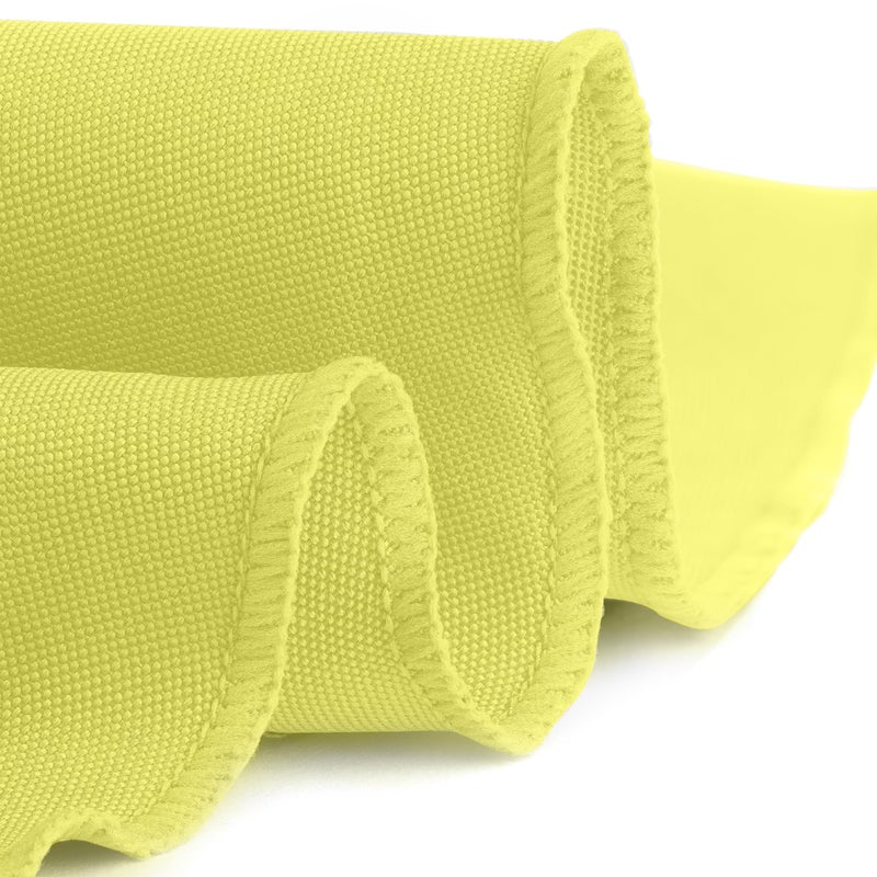 Gee Di Moda Round Tablecloth - 90 Inch Yellow Round Table Cloth for 30 to 60 Inch Round Tables - Heavy Duty Washable Fabric - for Buffet Table  Holiday Party  Dinner  Wedding & Baby Shower - Image 3