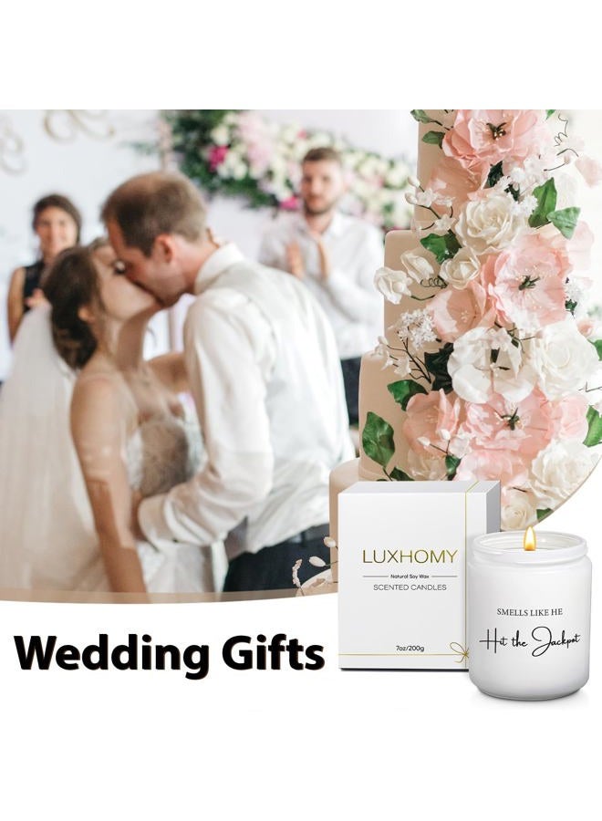 LUXHOMY هدايا العروس لحفل الزفاف - شمعة معطرة بالفانيليا للعروس المقبلة، هدية زفاف مضحكة للأزواج، هدية للعروس لحفلة توديع العزوبية - Image 2