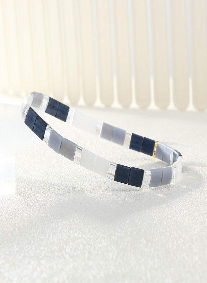 KELITCH Classic Stretch Bracelets Summer Tila Beaded Bracelets Friendship Cuff Bracelets - 07H - Image 4