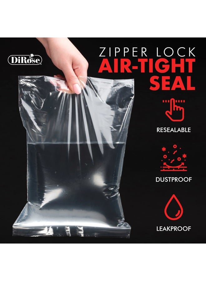 Dirose - 6" x 8" Reclosable Poly Zip Top Bags (1000 Count), 2 Mil - Plastic Ziplock Bags Resealable Plastic Bags with Zipper - Clear Bags for Snacks, Hardware, Arts & Crafts - Image 4
