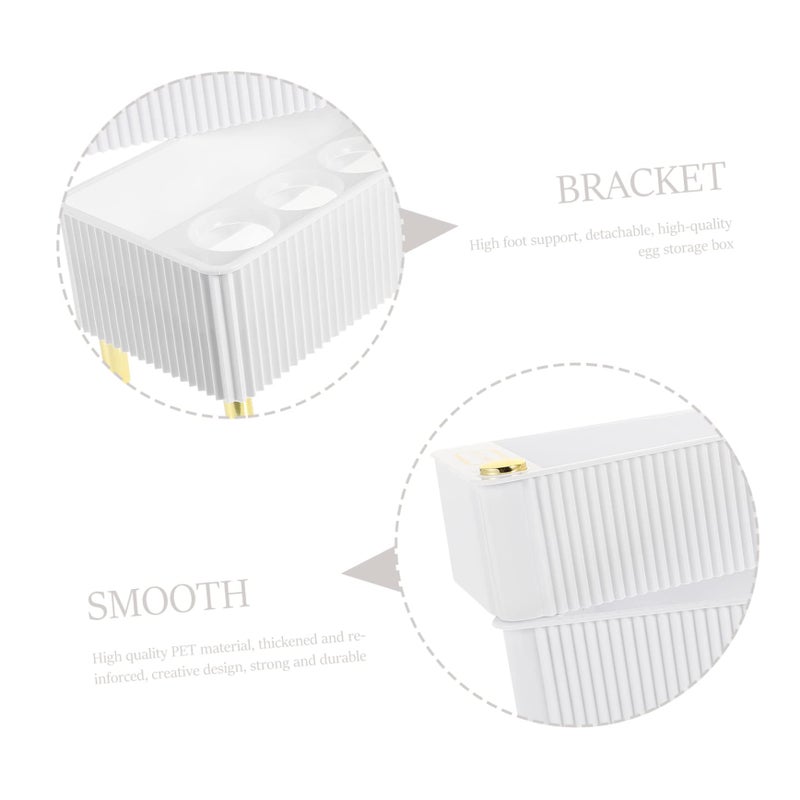 Large Capacity Egg Storage Container Tray Easy To Clean White 26 5X16X10CM - Image 5