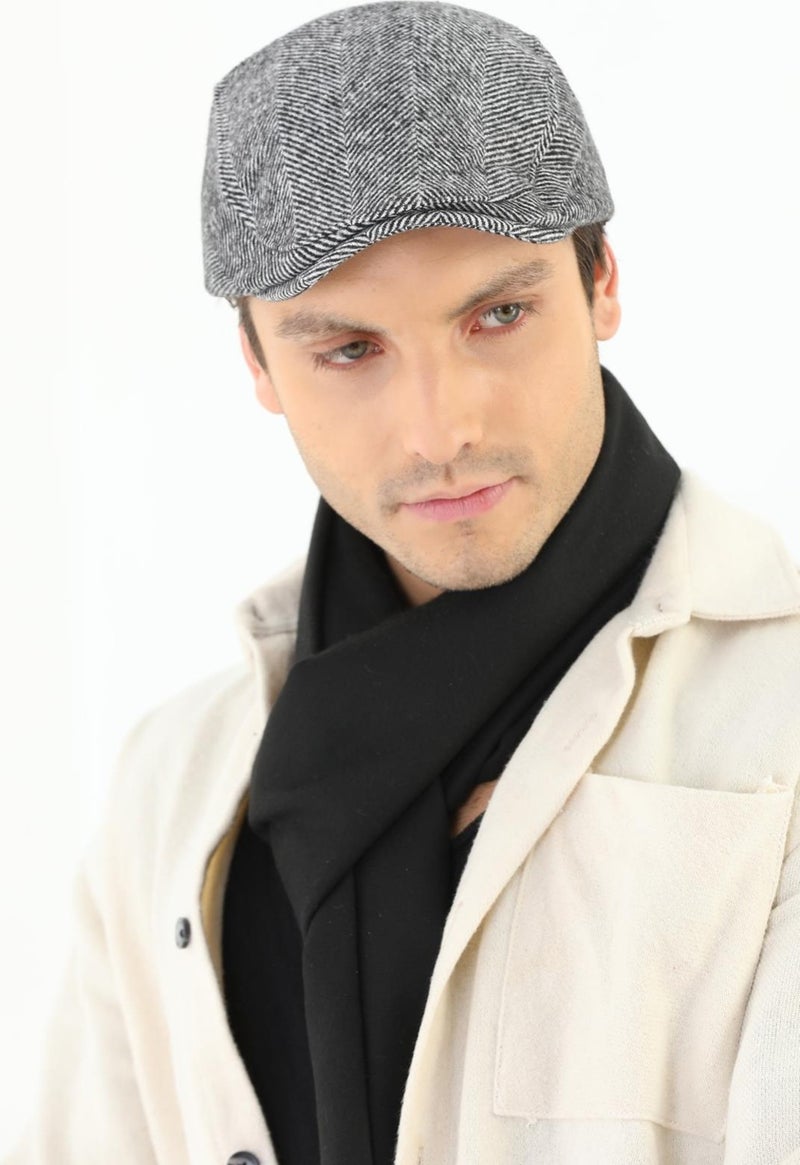 Elif Iç Giyim Elif Underwear Winter Black-White Wool Sports Cap  - Image 2