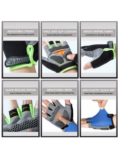 Excefore Gym Gloves, Weight Lifting Gloves for Men and Women, Breathable, Lightweight Gym Gloves for Gym, Cycling, Exercise, Training, Pull ups, Fitness, Climbing and Rowing, Black-Medium  - Image 3