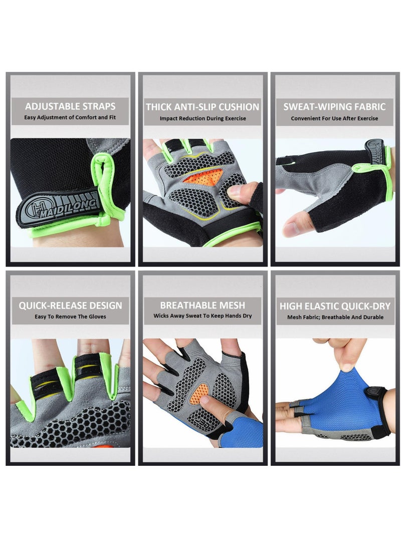 Excefore Gym Gloves, Weight Lifting Gloves for Men and Women, Breathable, Lightweight Gym Gloves for Gym, Cycling, Exercise, Training, Pull ups, Fitness, Climbing and Rowing, Black-Medium  - Image 3