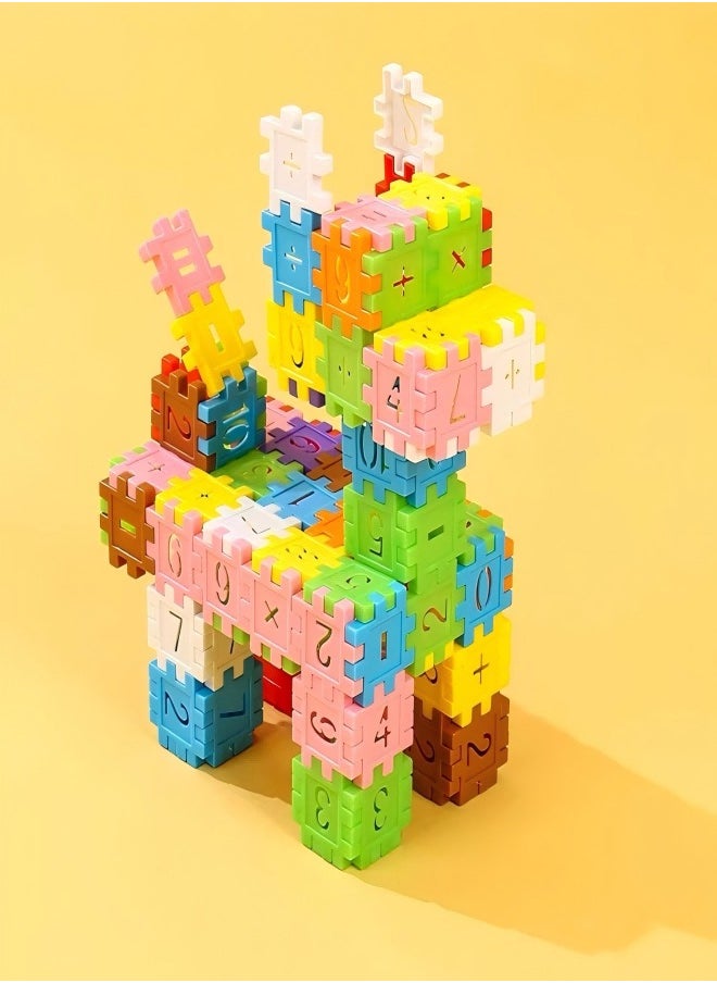 Beautiful - Children's Assembled Toys, Building Blocks, Plastic Puzzle Blocks, Puzzle Number Blocks, 3-10 Years Old - Image 1
