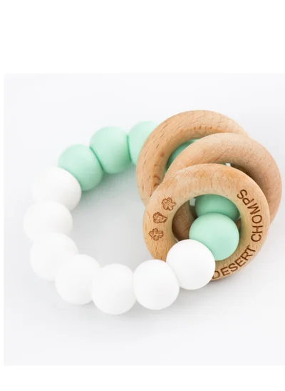 Desert Chomps Desert Chomps Trio Rattle Teether - Mint