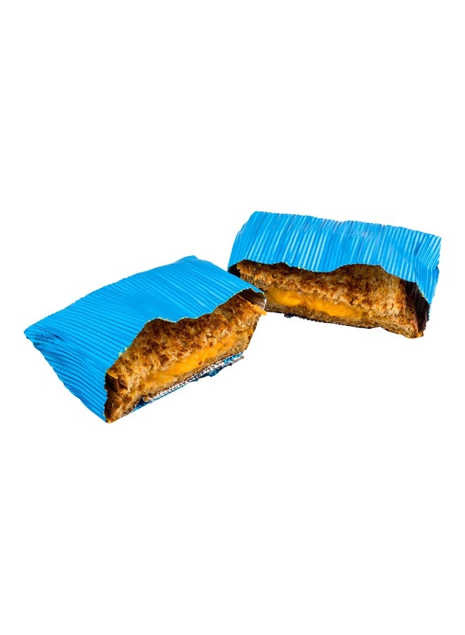 Restaurantware 12" x 12" Rippled Aluminum Foil Food Wrap and Fry Basket Liner: Perfect for Restaurant Take Out, Bakeries, and Food Trucks - Electric Blue Foil Sandwich Wraps - 500-CT - Image 2