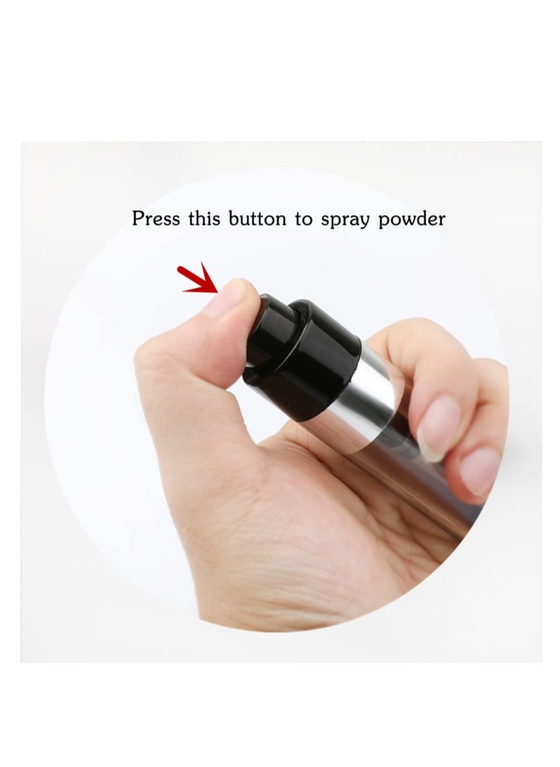Generic - Portable Refillable Powder Brush & Jar Set for Blush, Highlight, and Contour Makeup - Perfect for On-the-Go Touch-Ups (Black) - Image 1