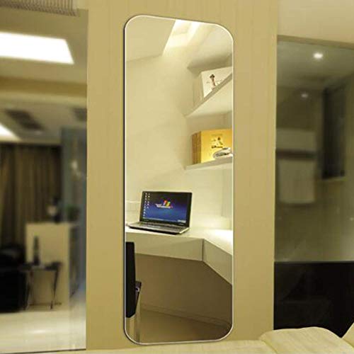 TINITALO Frameless Decorative Mirror Glass for Wall Mirror for Bathrooms Mirror in Home Mirror Decor Mirror Size : 12 X 36 Inch QG 76 (Unframed, Silver, Elliptical) - Image 1